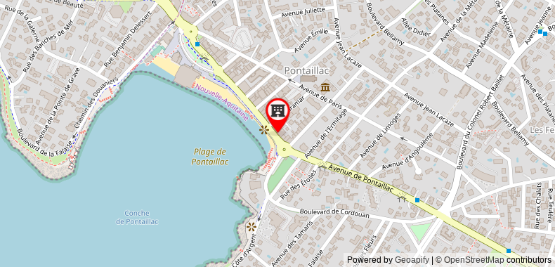 Bản đồ đến Khách sạn The Originals Boutique, Miramar, Royan (Inter-)
