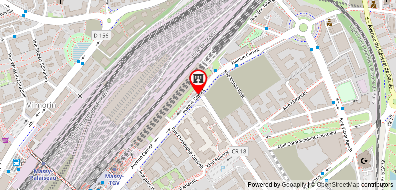 Bản đồ đến Hôtel Mercure Paris Massy Gare TGV