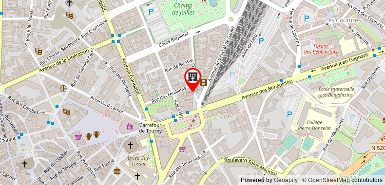 Bản đồ đến Khách sạn Cit' Limoges Centre - Lion d'or
