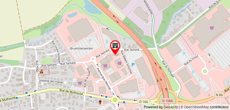Enzo Hotel Mulhouse Sud Morschwiller By Kyriad Direct on maps