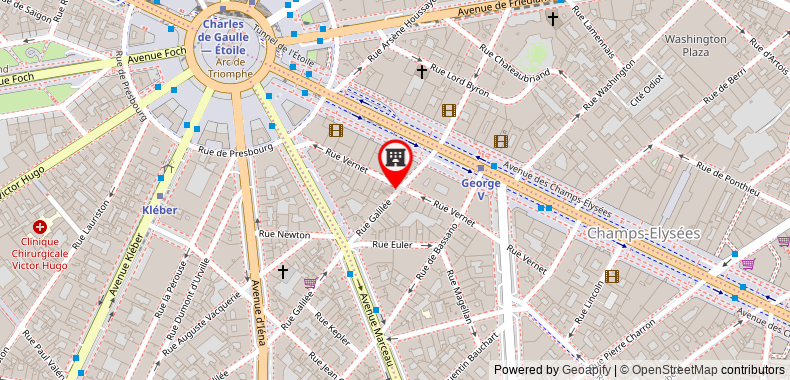 Bản đồ đến Khách sạn Amarante Champs Elysees