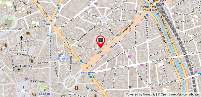 Bản đồ đến Best Western Toulouse Centre Les Capitouls