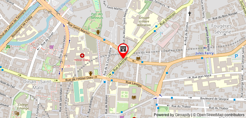 Bản đồ đến Khách sạn Adagio Access Rennes Centre Apart