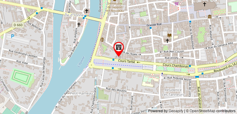 Bản đồ đến Khách sạn The Originals City, Arc, Sens (Inter-)