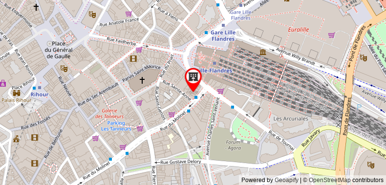 Bản đồ đến Khách sạn CALM Lille