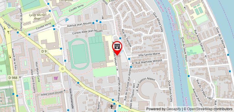 Apartment Villeneuve Stade de France Free parking WiFi on maps