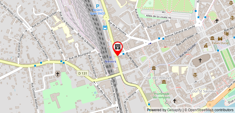Bản đồ đến Khách sạn The Originals City, Nevers Centre Gare (Inter-)