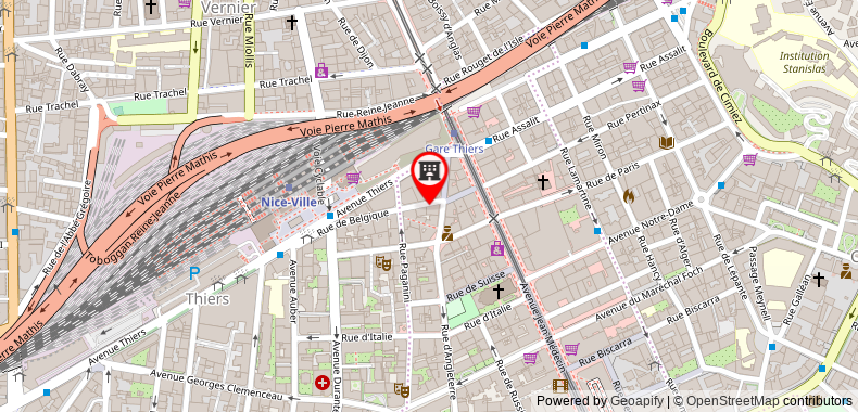 Bản đồ đến Khách sạn Trocadero