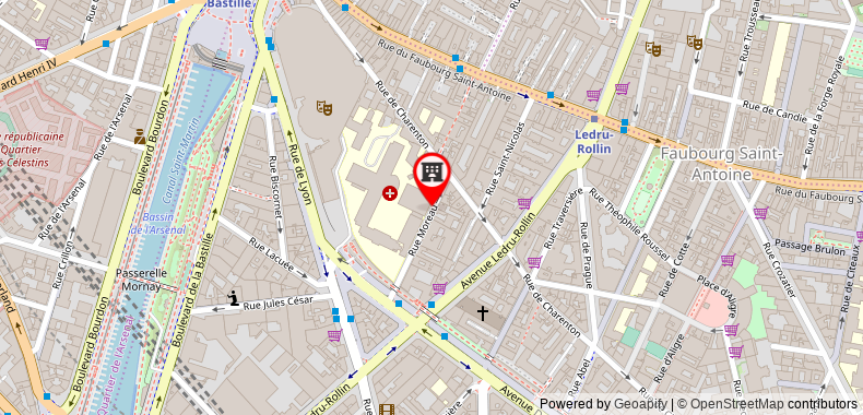 Adagio Access Paris Bastille Aparthotel on maps