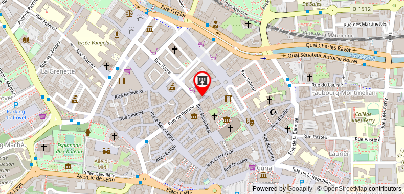 Bản đồ đến Khách sạn des Princes, Chambery Centre