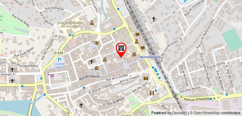 Bản đồ đến Khách sạn Brit Bristol Montbeliard Centre