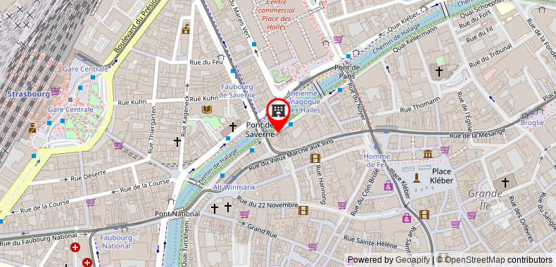 在地图上查看斯特拉斯堡小法國宜必思尚品酒店