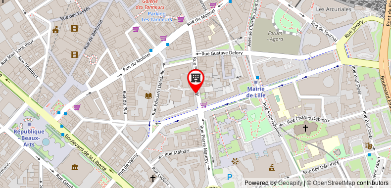 Bản đồ đến Ibis Styles Lille Centre Gare Beffroi