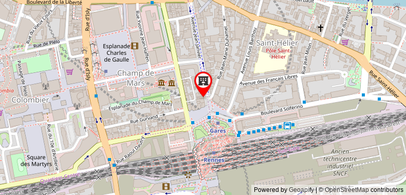 Bản đồ đến Campanile Rennes Centre - Gare