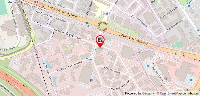 Bản đồ đến Khách sạn Euro Paris Creteil Metro