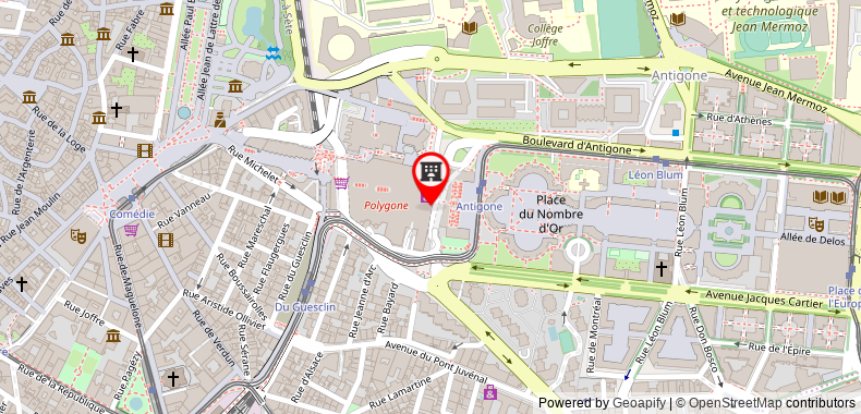 Pullman Montpellier Centre on maps