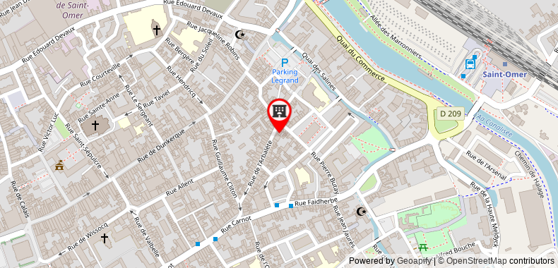 Bản đồ đến Appartement Saint-Omer Centre