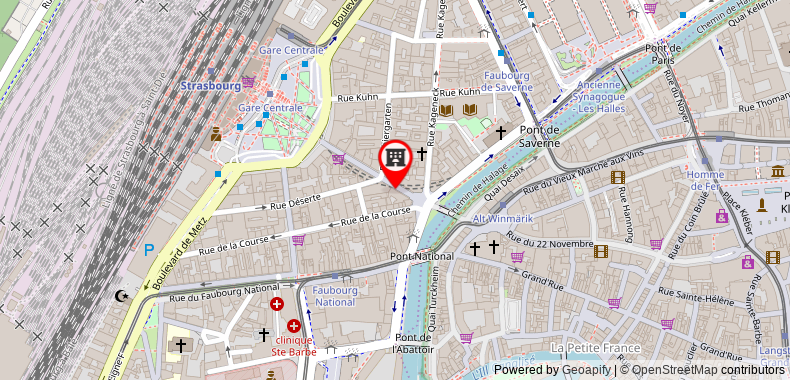 在地图上查看斯特拉斯堡中心小法蘭西美居酒店