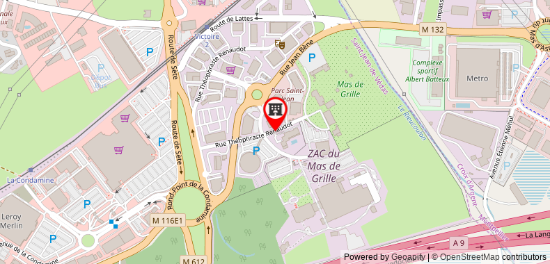 Bản đồ đến Khách sạn Qualys- Montpellier Sud Le Mas de Grille