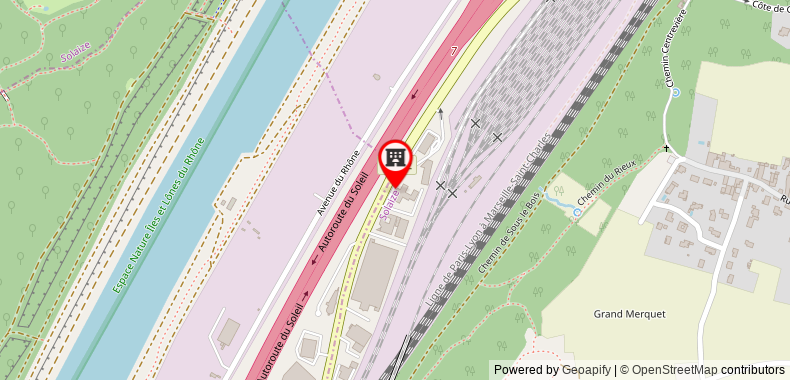 Bản đồ đến Khách sạn F1 Lyon Solaize