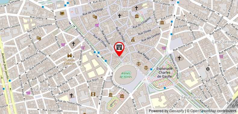 Bản đồ đến Khách sạn De L'Amphitheatre
