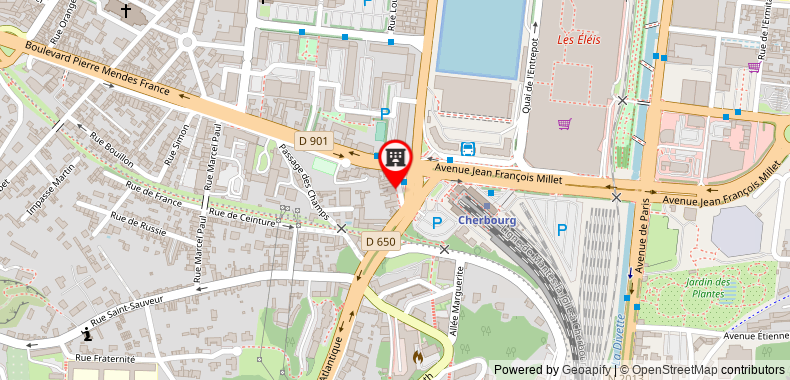 Bản đồ đến Khách sạn de la Gare