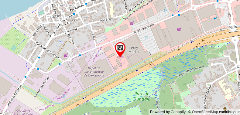 Bản đồ đến Khách sạn Premiere Classe Nantes Sud - Rez Aroport