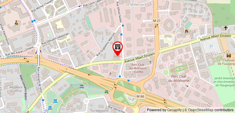 Bản đồ đến Khách sạn Best Montpellier Millenaire