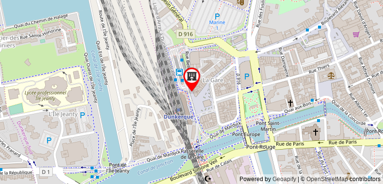 Bản đồ đến Khách sạn B&B Dunkerque Centre Gare