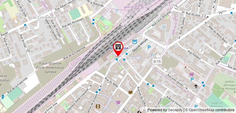 Bản đồ đến Novotel Annemasse Centre - Porte de Genève