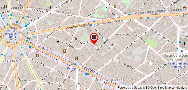 Chateaubriand Hotel on maps