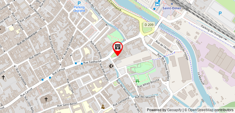 Bản đồ đến Mercure Saint Omer Centre Gare