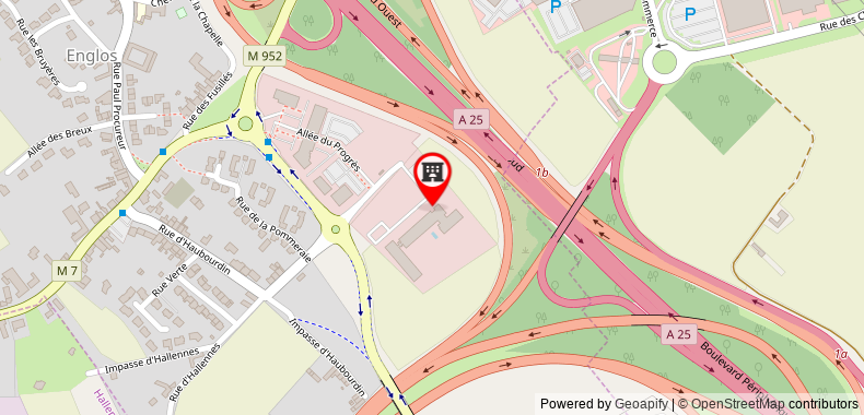 Holiday Inn Lille Ouest Englos on maps