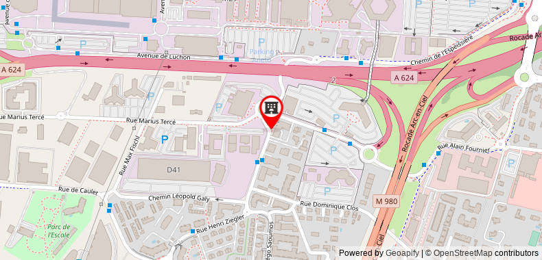 Bản đồ đến Khách sạn Néméa Appart' Toulouse Constellation