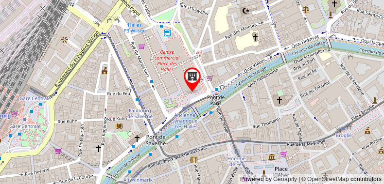 Bản đồ đến Khách sạn Novotel Strasbourg Centre Halles