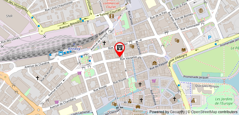 Bản đồ đến Khách sạn Mercure Annecy Centre
