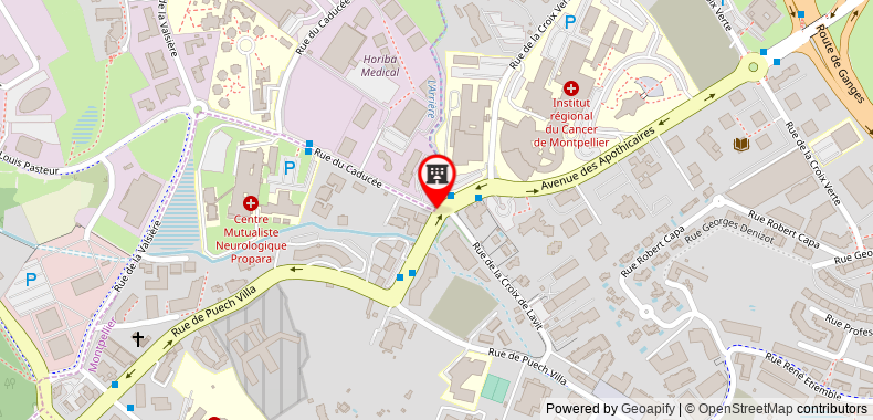 Bản đồ đến Khách sạn Inter- Montpellier Parc Euromedecine