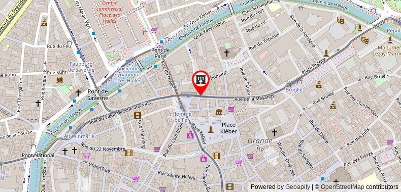 在地图上查看斯特拉斯堡廣場克萊伯柔居公寓式酒店