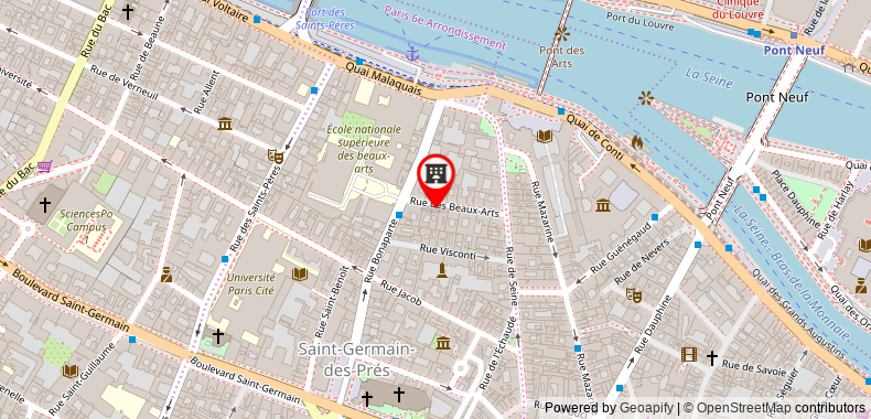 Bản đồ đến Khách sạn L Paris