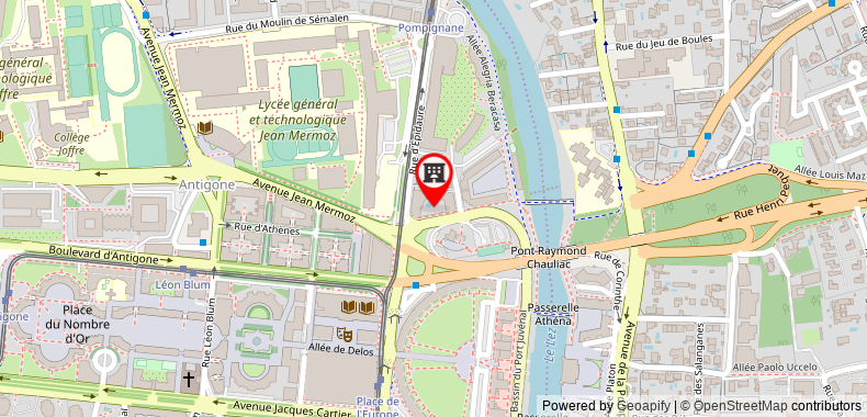 Bản đồ đến Novotel Suites Montpellier