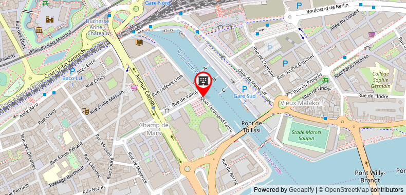 Bản đồ đến Novotel Nantes Centre Gare