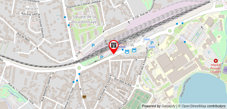 Bản đồ đến Khách sạn Ibis Styles Vannes Gare Centre