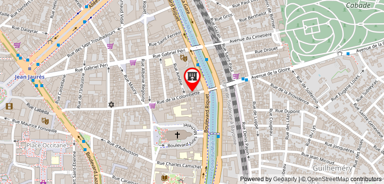 Bản đồ đến Khách sạn Appart Odalys La Colombelie Toulouse