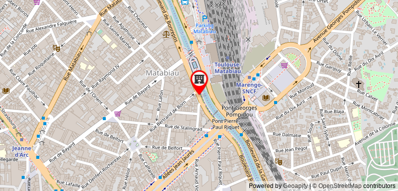 Bản đồ đến Khách sạn Occitania Centre Toulouse Matabiau