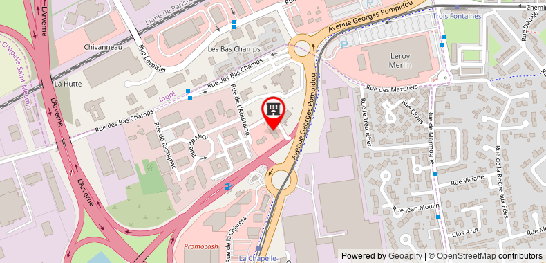 Bản đồ đến Khách sạn Premiere Classe Orleans Ouest La Chapelle St Mesmin