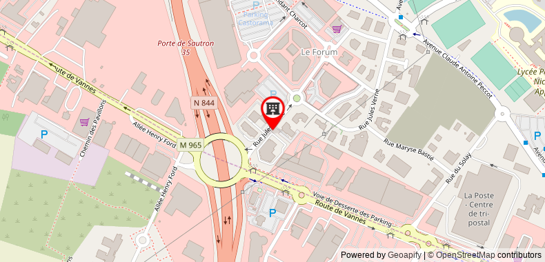 Bản đồ đến Khách sạn Inter- Nantes Ouest Agora