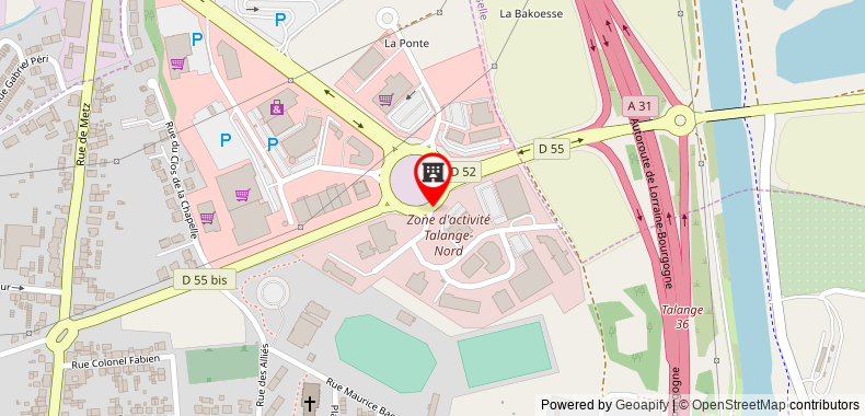 Bản đồ đến Khách sạn Premiere Classe Metz Nord - Talange