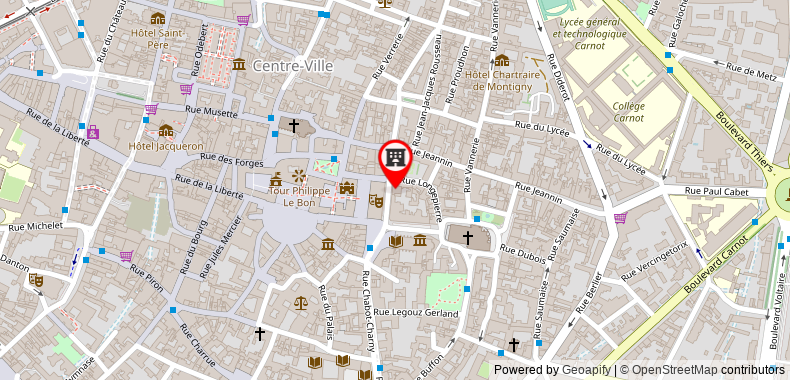 Bản đồ đến Khách sạn des Ducs