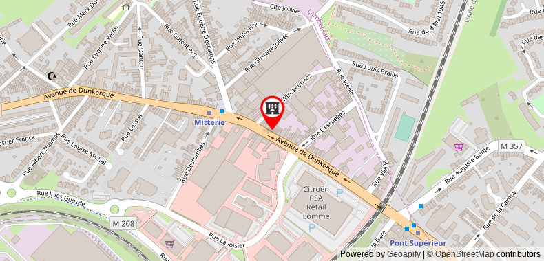 Bản đồ đến Ibis Lille Lomme Centre