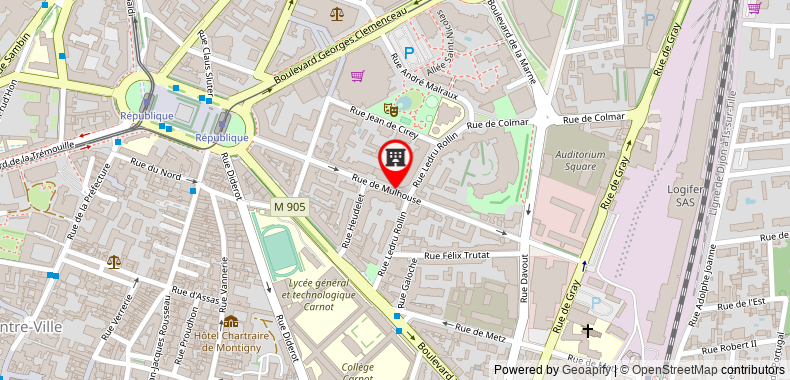 Bản đồ đến Khách sạn Apart Adagio Access Dijon Republique